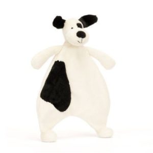 Bashful Black & Cream Puppy Comforter