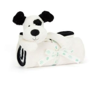 Bashful Black & Cream Puppy Blankie