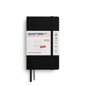 A6 Weekly Planner & Notebook Pocket – Black