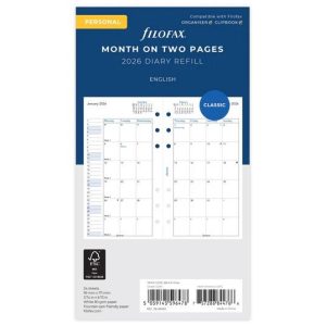 Month On Two Pages Refill 2026