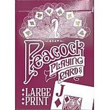 Large Print Peacock Playing Cards