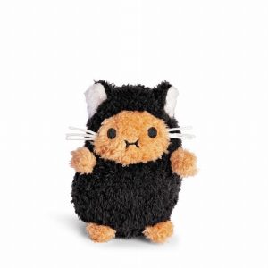 Black Kitty Ricespud Mini Sitting Plush Toy