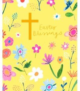 Floral Cross Easter Blessings