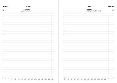Standard A4 Day to a Page Diary with Appointments 2026-2027 - Image 2