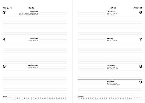Standard A4 Week to View Diary 2026-2027 - Image 2