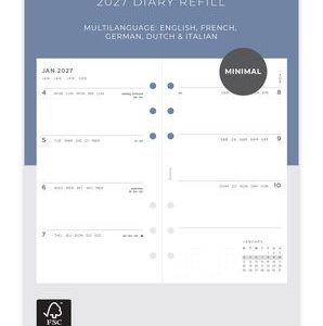 Minimal Week On Two Pages Refill 2027