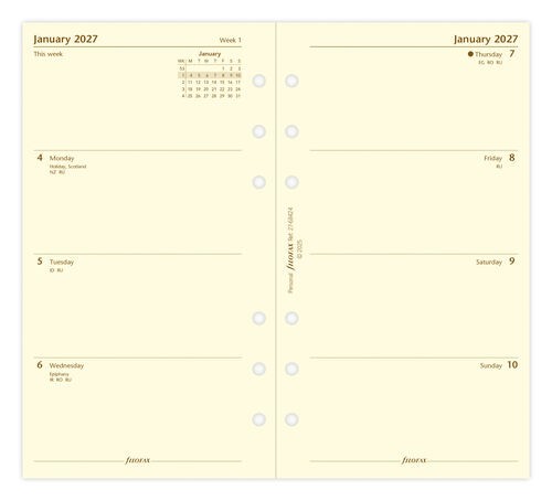 Week On Two Pages Refill 2027 - Cotton Cream / English - Image 2