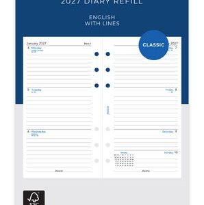 Week On Two Pages Lined Refill 2027 – Personal