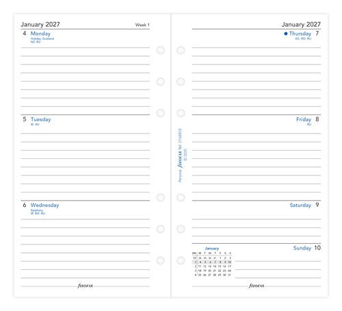 Week On Two Pages Lined Refill 2027 - Personal - Image 2