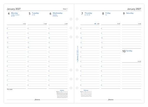 Week On Two Pages With Appointments Refill 2027 - A5 - Image 2