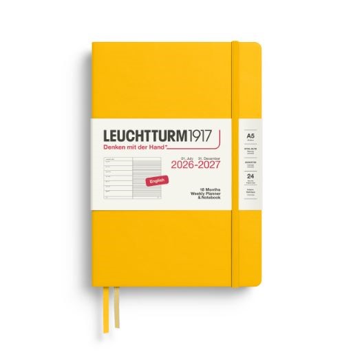 Academic 18 Month Weekly Planner & Notebook - A5, Hardback