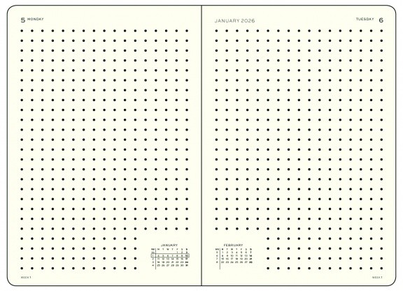 Daily Planner - A5, Hardback, Dotted - Image 2