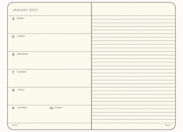 Weekly Planner & Notebook - B6+, Softback - Image 2