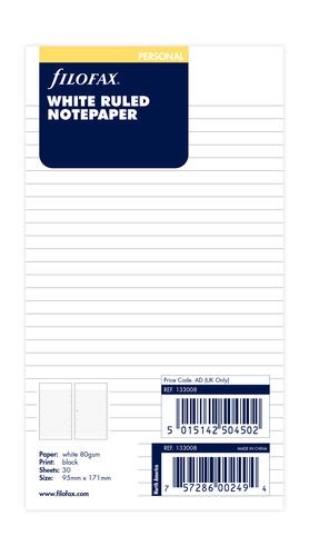 White Ruled Notepaper