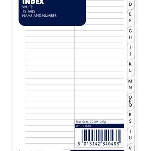 A-Z Contacts with Tabs Refill