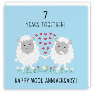 7th Wedding Anniversary Card – Wool Anniversary