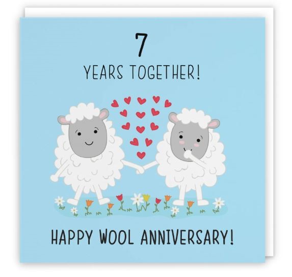 7th Wedding Anniversary Card - Wool Anniversary