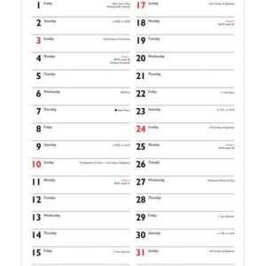 Business Monthly Tablet Wall Calendar 2027