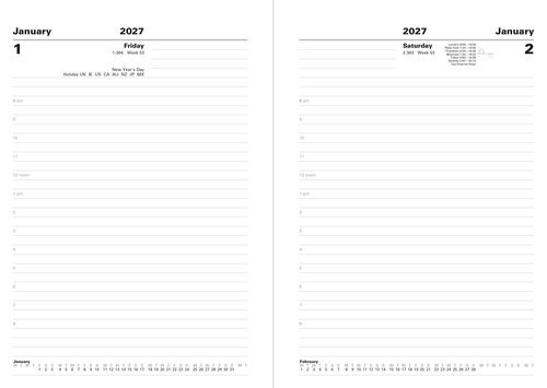 Connoisseur A5 Day to a Page Diary with Appoint. 2027 - Image 2